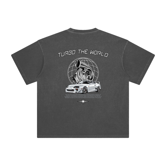 SUPRA TURBO THE WORLD WASHED TEE