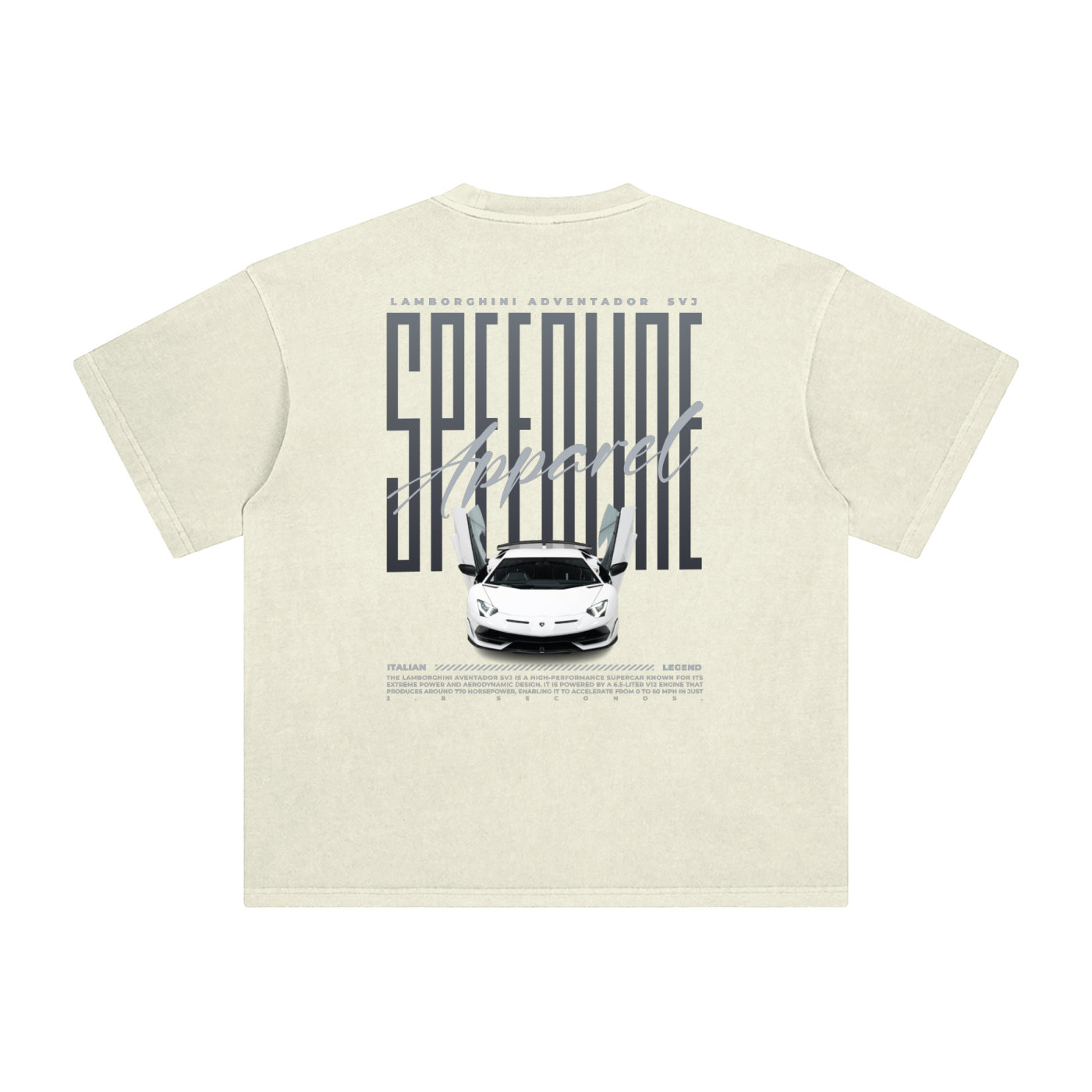 LAMBORGHINI SVJ WASHED OVERSIZED TEE