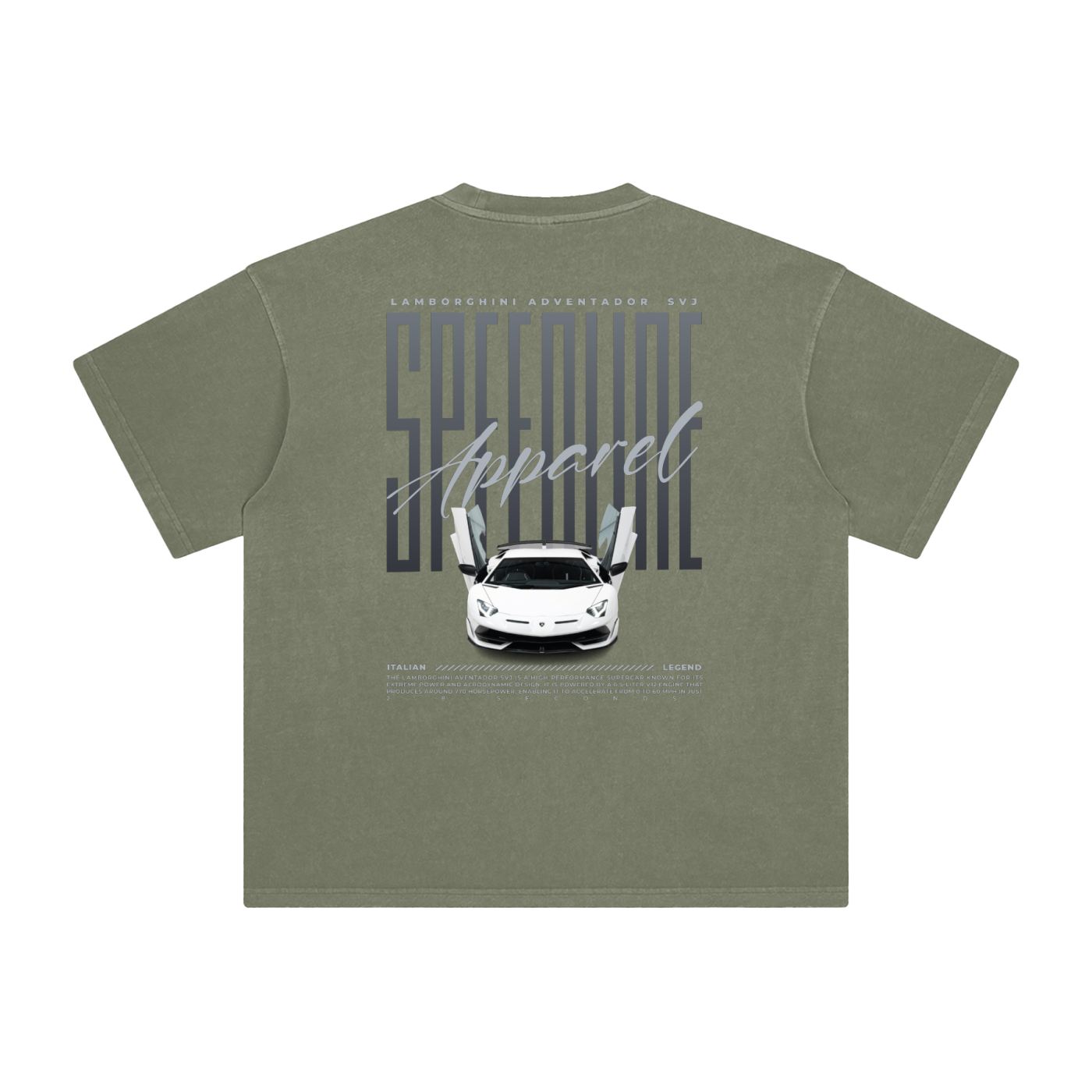 LAMBORGHINI SVJ WASHED OVERSIZED TEE